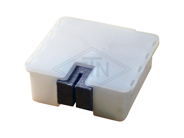 Geleider rail lubricator, 123 x 123 x 45 mm, flat, voor 5 mm rail