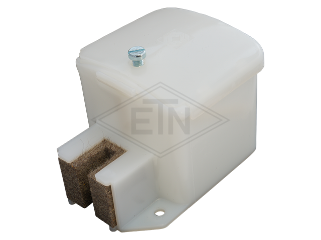 Geleider rail lubricator, 110 x 80 x 75 mm, voor rail 9 mm, old uitvoering