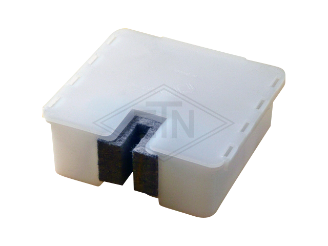 Geleider rail lubricator, 123 x 123 x 45 mm, flat, voor 14 mm rail