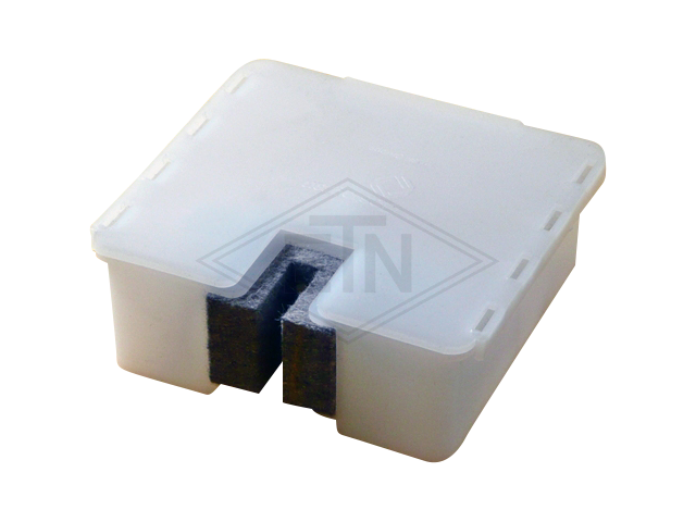 Geleider rail lubricator, 123 x 123 x 45 mm, flat, voor 12 mm rail