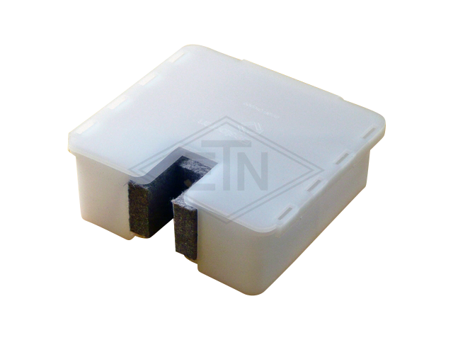 Geleider rail lubricator, 123 x 123 x 45 mm, flat, voor 16 mm rail