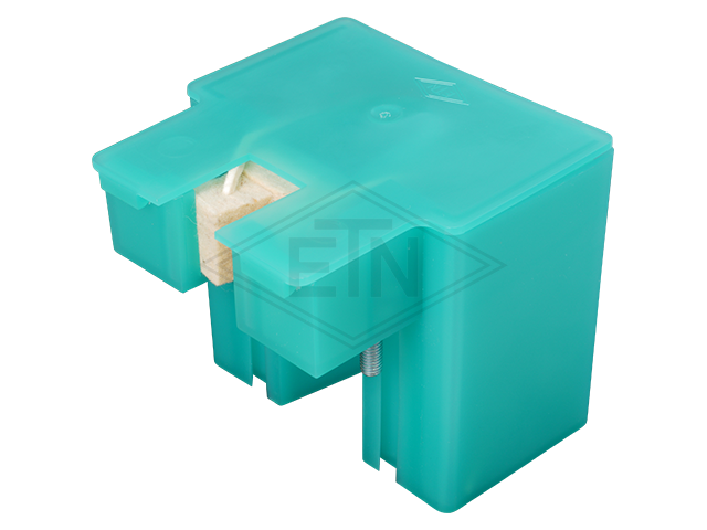 Railsmeerpot ETN ® 100, 100 x 60 x 90 mm, voor geleideschoen WSM met PECU inzetstuk voor rail 5-16 mm, incl. 2 spacer sleeves en 2 cylinder bouten M6 x 20