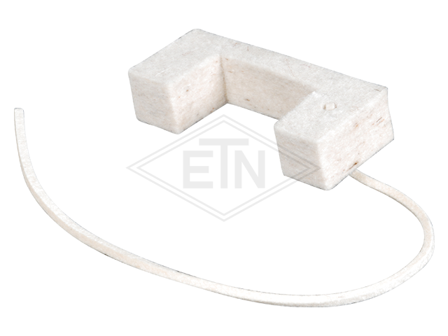 Lubrication unit voor our oil lubricator ETN ® -S, voor rail breedte 30 mm, consisting of: 1 x felt + 1 x wick
