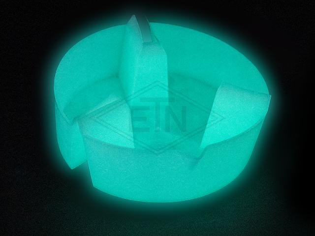 Oil collecting reservoir phosphorescent, rond ø 160, voor rail 5-16 mm, hoogte 50 mm