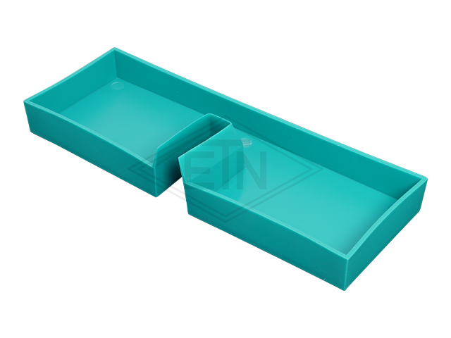 Oil collecting reservoir vierkant voor rail 16 mm, hoogte 20 mm, breedte 200 mm