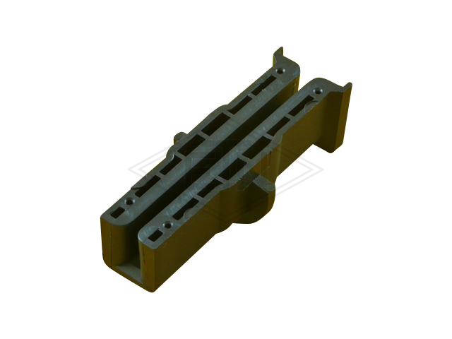 Inzetstuk PA voor geleider rail voor using met rubber bevestiging kogel voor rail 5 mm, 120 x 26 x 28 mm **IMPORTANT: De inzetstuk can be used only in combination met de ETN ® rubber kogel Item No.