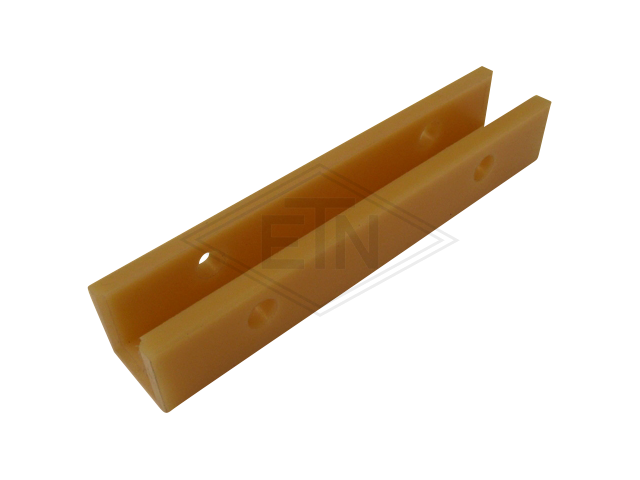 Inzetstuk EMU 16 VU, 146 x 29 x 26 mm, met 4 bore-holes, voor rail 16 mm