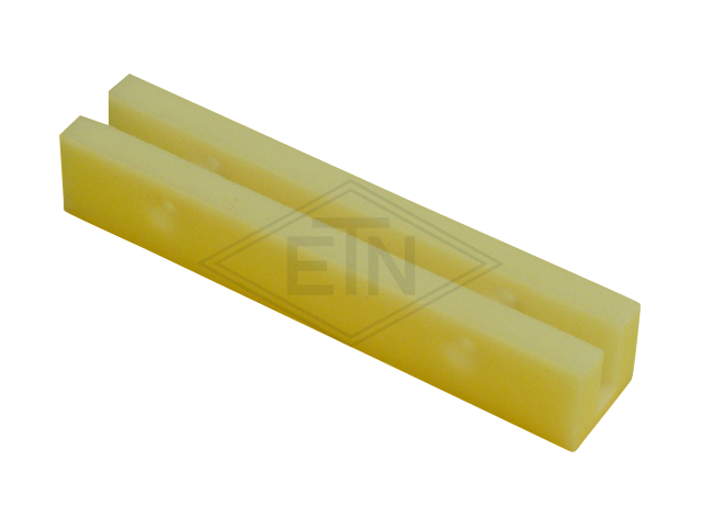Inzetstuk EMU 10 PU, 146 x 29 x 26 mm, 4 bore-holes, voor rail 10 mm
