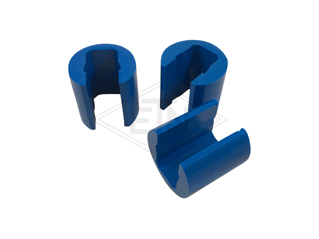Inside inzetstuk voor swing-guideshoe, 54 x 55 mm, PUR 85° blauw voor heavy loads, 1 Set á 3 pieces (R2100W)