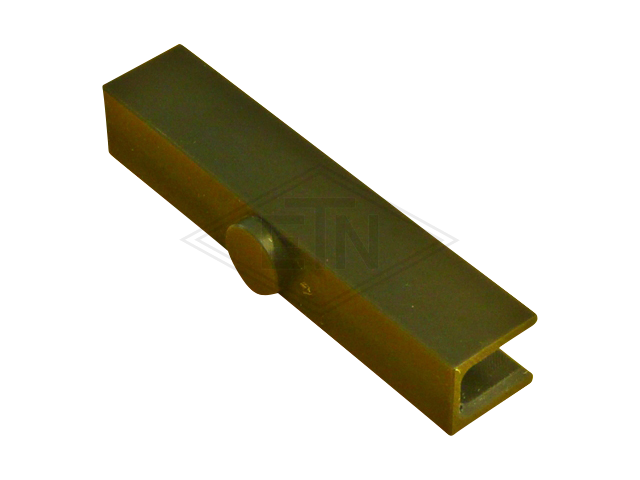 Inzetstuk 16 PE, 160 x 28 x 32 mm, voor rail 16 mm, ETN ® -HM-1000, 1 naps on de backside, voor Eggers-Kerhan system
