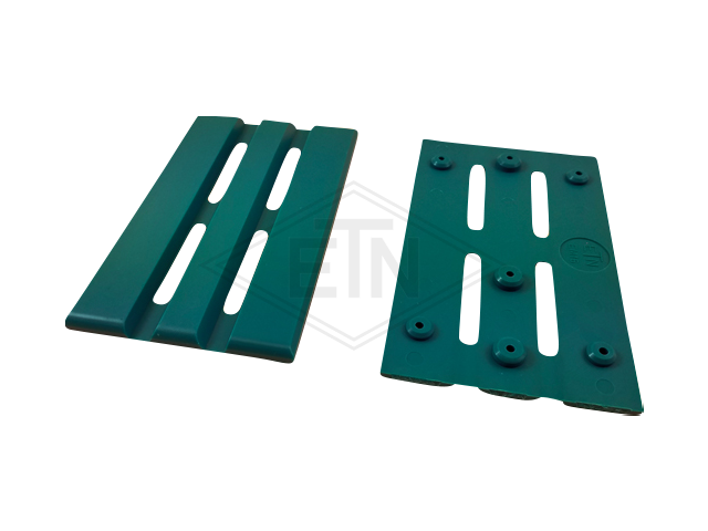 Geleiderhouder inzetstuk EM 16 PA6+ADD - turquise/blue- voor geleiderhouder HSM + WSM, rail breedte 16 mm, foldable