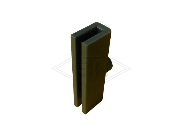 Inzetstuk 6 PE met cones, 80 x 15,5 x 25,5 mm, voor rail 6 mm, ETN ® -HM-1000