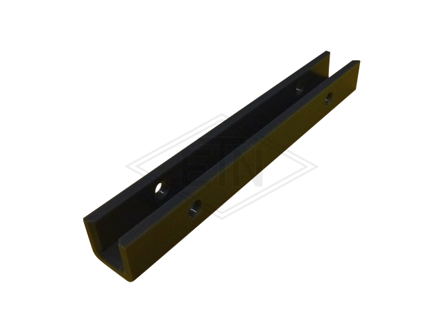 Inzetstuk EMU 16 PE, 216 x 26 x 29 mm, met 4 bore-holes, voor rail 16 mm, ETN ® -HM-1000