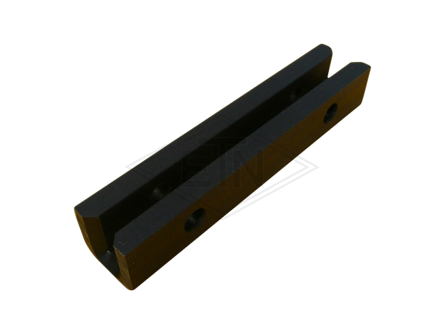 Inzetstuk EMU 10 PE, 146 x 26 x 29 mm, met 4 bore-holes, voor rail 10 mm, ETN ® -HM-1000