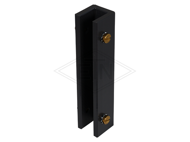 Inzetstuk EMU 16 PE, 140 x 29,2 x 30,3 mm, voor rail 16 mm, ETN ® -HM-1000, met 4 bevestiging schroeven out van messing inclusief veerring