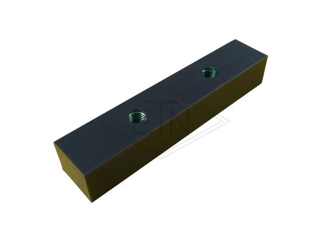 Geleider PE, 150 x 30 x 25 mm, met 2 inzetstuk moeren M10, ETN ® -HM-1000