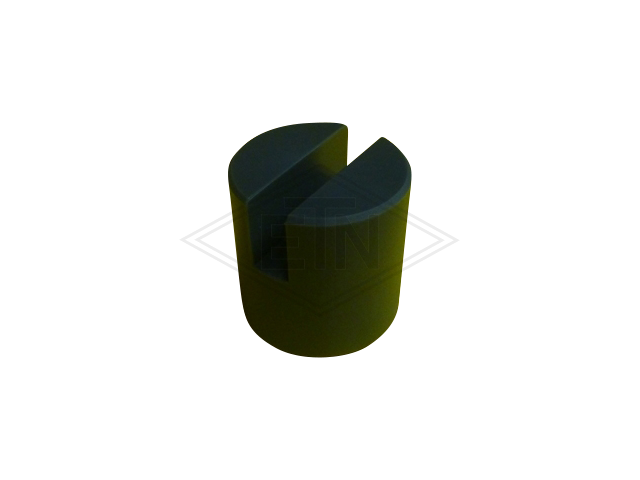 Inzetstuk 16 PE, ø 70 x 72 mm, rond voor rail 16 mm, materiaal ETN ® -HM1000