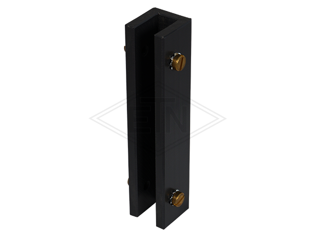 Inzetstuk EMU 14 PE, 140 x 29,2 x 30,3 mm, voor rail 14 mm, ETN ® -HM-1000, met 4 bevestiging schroeven out van messing inclusief veerring