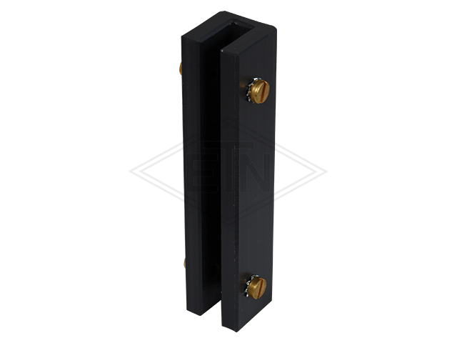 Inzetstuk EMU 10 PE, 140 x 29,2 x 30,3 mm, voor rail 10 mm, ETN ® -HM-1000, met 4 bevestiging schroeven out van messing inclusief veerring