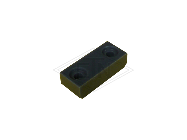Geleider PE, 60 x 25 x 17 mm, met 2 x holes ø15/8mm, ETN ® -HM-1000