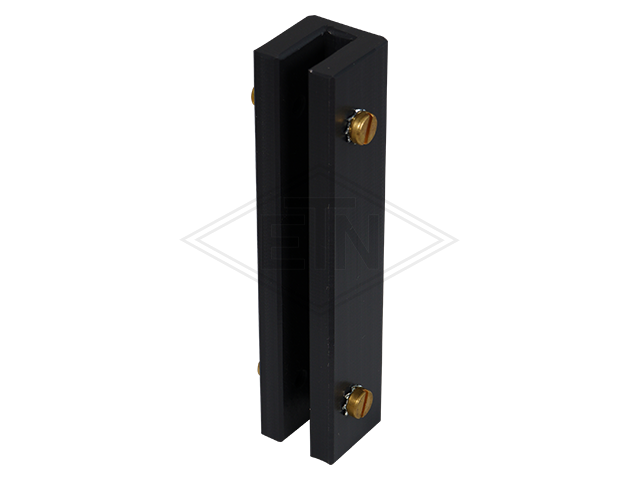 Inzetstuk EMU 9 PE, 140 x 29,2 x 30,3 mm, voor rail 9 mm, ETN ® -HM-1000, met 4 bevestiging schroeven out van messing inclusief veerring