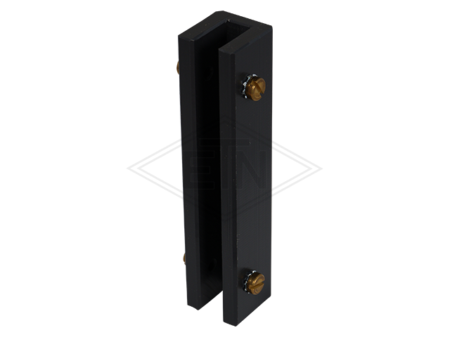 Inzetstuk EMU 12 PE, 140 x 29,2 x 30,3 mm, voor rail 12 mm, ETN ® -HM-1000, met 4 bevestiging schroeven out van messing inclusief veerring