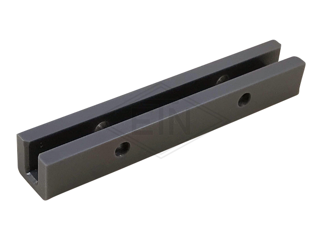 Inzetstuk EMU 10 PE, 176 x 29 x 26 mm, met 4 holes, voor rail 10 mm