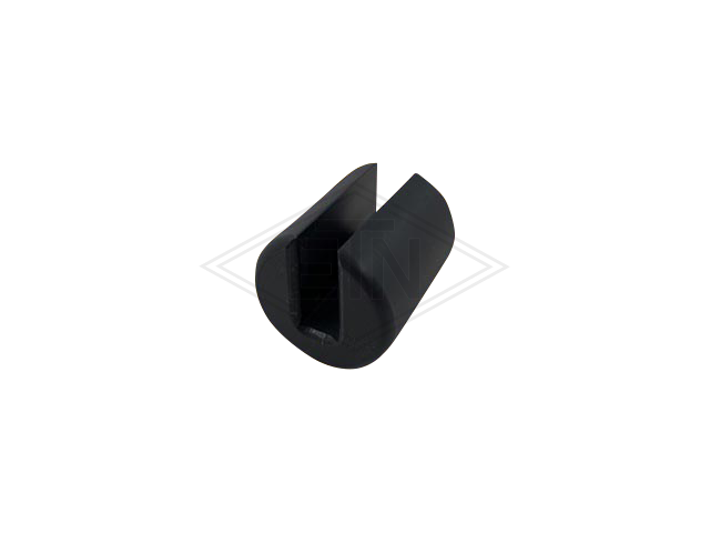 Inzetstuk out van PE ø 37 x 44 mm, voor 10 mm geleider rail breedte