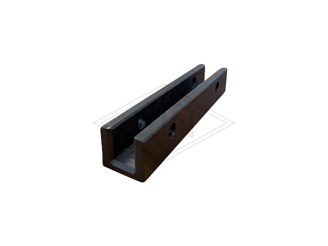 Inzetstuk EMU 14 PE, 146 x 29 x 26 mm, met 4 bore-holes, voor rail 14 mm, ETN ® -HM-1000