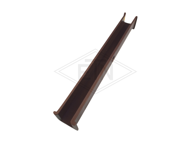 Inzetstuk 9 PE,U-Profil, met Bund, rail breedte 9 mm, 222 x 24 x 27,5 mm voor rail 9,5 mm en hole diepte 4 mm