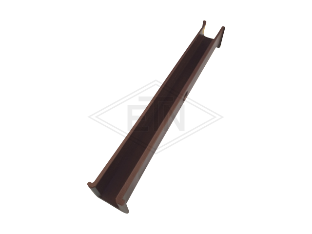 Inzetstuk 16 PE, 222 x 30/24 x 31/27,5 mm, U-profile met bund, voor rail 16 mm