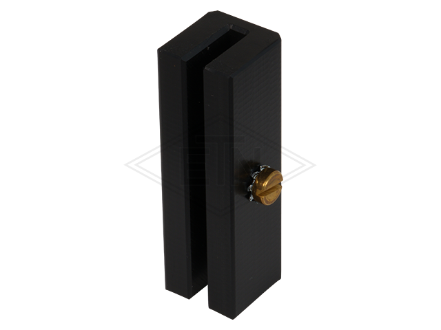 Inzetstuk 5 PE, 80 x 24 x 25 mm, voor rail 5 mm, ETN ® -HM-1000, met 2 bevestiging schroeven out van messing inclusief veerring