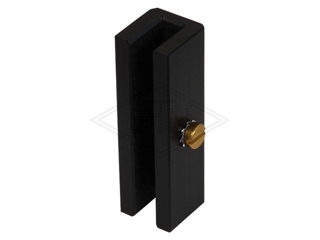 Inzetstuk 9 PE, 80 x 24 x 25 mm, voor rail 9 mm, ETN ® -HM-1000, met 2 bevestiging schroeven out van messing inclusief veerring