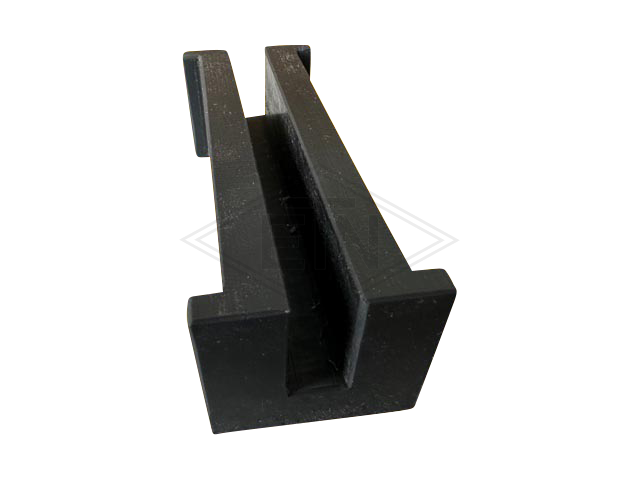 Inzetstuk 10 PE, 112/100 x 30 x 30 mm, met bund, voor 10 mm rail