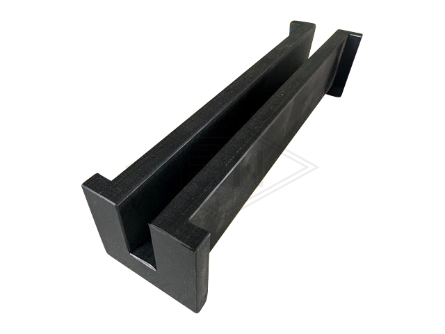 Inzetstuk 16 PE, 240/220 x 60 x 55 mm, met bund, voor rails 16 mm