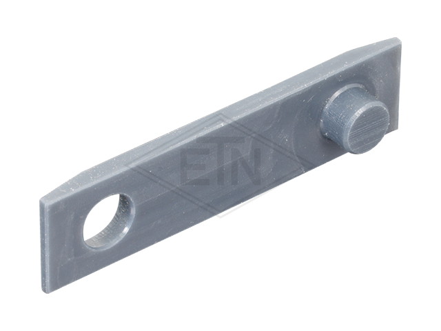 Deurgeleider PE, 60 x 15 x 3,5 mm, met one cone en 1 hole