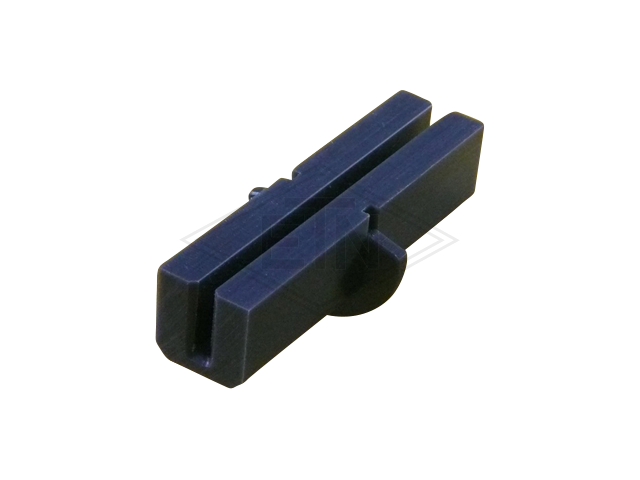 Inzetstuk 5 PE, U-shape turnable, met bund, voor rail 5 mm, 121 x ø 52 mm, ETN ® -HM-1000