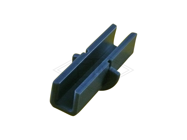 Inzetstuk 16 PE, U-shape, turnable met bund, voor rail 16 mm, 121 x ø 52 mm, ETN ® -HM-1000