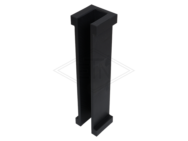 Inzetstuk 16 PE, 150/130 x 34/24 x 32/27 mm, U-profile, met bund, voor rail 16 mm, materiaal ETN ® -HM 1000