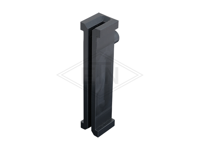 Inzetstuk 5 PE, 150/130 x 30/20 x 43/32 mm, U-Profil met bund, voor rail 5 mm, ETN ® -HM-1000
