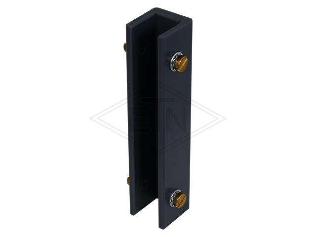 Inzetstuk EMU 19 PE, 140 x 29,2 x 30,3 mm, voor rail 19 mm, ETN ® -HM-1000, met 4 bevestiging schroeven out van messing inclusief veerring en ring
