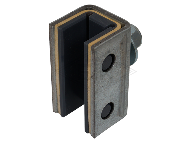 Unit L7 / BFK 16 / PEC, 65 x 36 x 33 mm, staal - cell VU® - PE, bout M10, geleiderhouder verzinkt