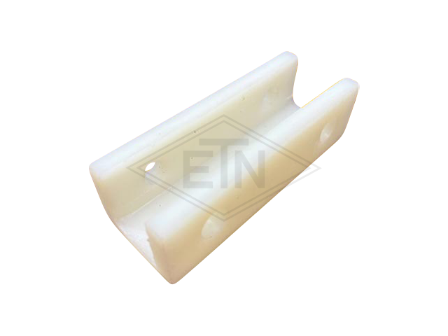 PU inzetstuk 80 x 30.5 x 26 mm, geschikt voor "Haushahn" hoek geleider met 4 holes