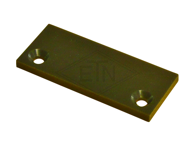Geleider 90 x 38 x 6 mm, Materiaal ETN ® -HM-1000, 2 x counterbores ø 6,5 mm