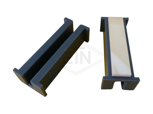 Inzetstuk 6 PE, 100 x 40 x 32,5 mm, U-shape met bund, voor rail 6 mm, ETN ® -HM-1000 + Cell-VU