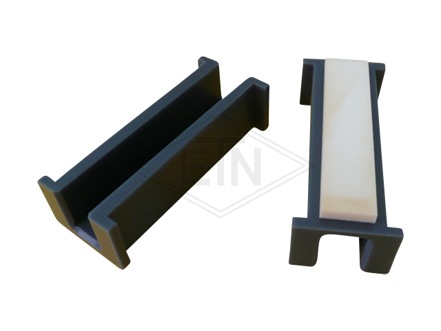 Inzetstuk 10 PE, 100 x 40 x 32,5 mm, U-shape met bund voor rail 10 mm, ETN ® -HM-1000, Cell-VU