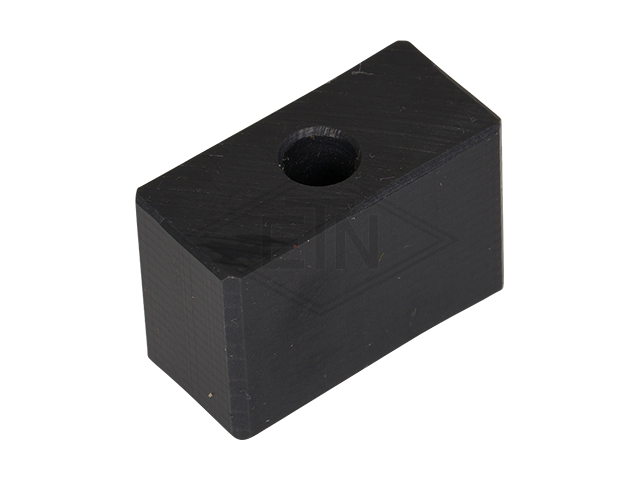 Deurgeleider PE 30 x 14,2 x 30 mm, ETN ® -HM-1000, centered hole voor M6 cylinder head schroef