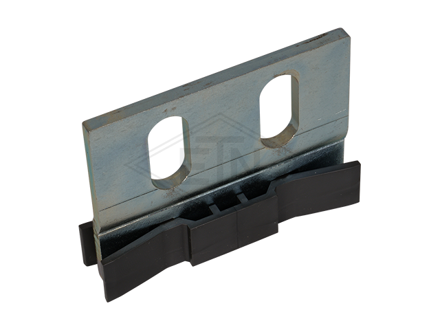 Deurgeleider 73 x 57 x 14 mm, staal verzinkt sliding part PU 90°