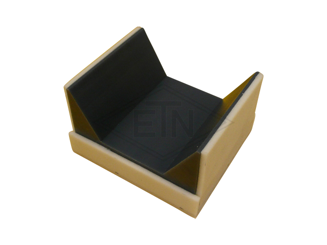 Inzetstuk voor rond rail 75 x 85 x 50 mm, ETN ® -HM-1000, gecoat met Cell VU 24-40