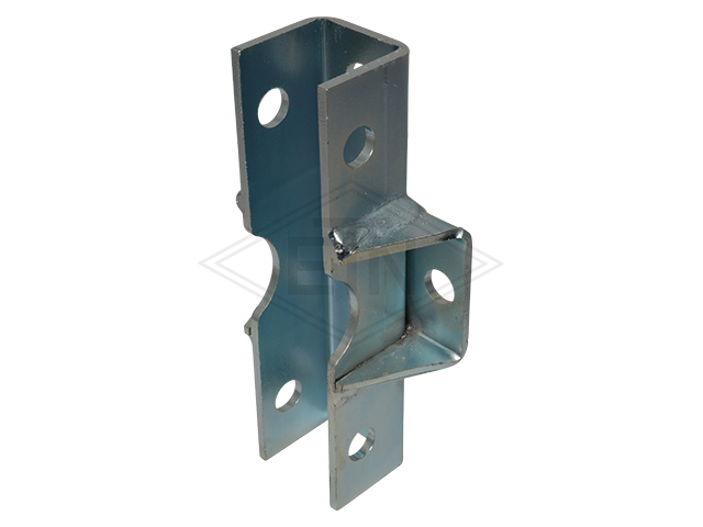 Geleiderhouder 140 x 72 x 36 mm, steelplate edged en verzinkt voor EM-inserts